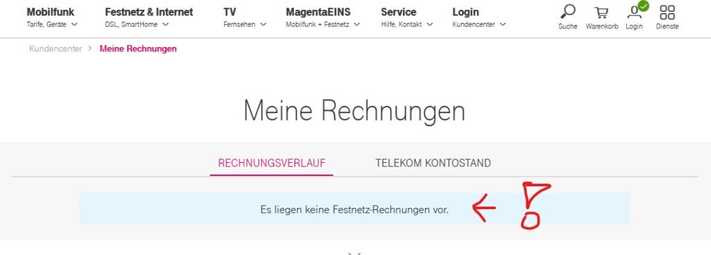 Telekom login rechnung