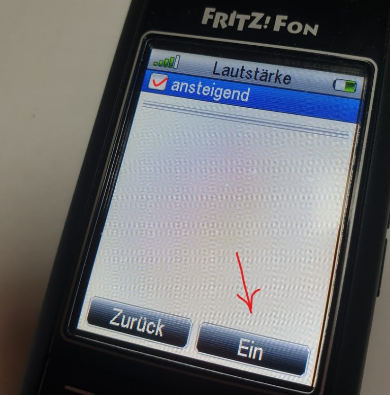 Fritz!Fon C5 ansteigender Klingelton einschalten / ausschalten KH EDV SYSTEME
