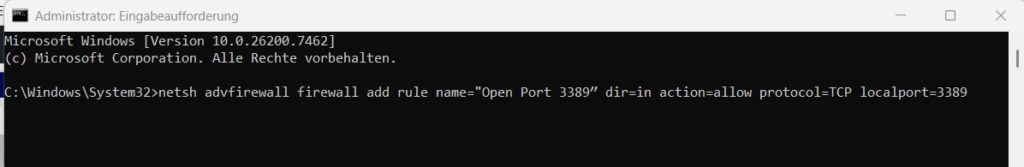 windows 7 remote desktop in firewall freigeben