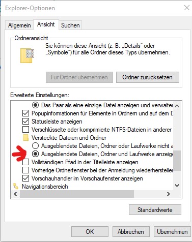 Die Windows Icons werden fehlerhaft dargestellt