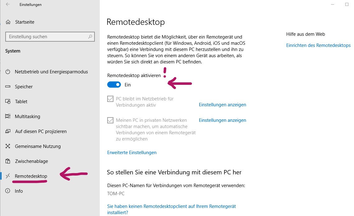 Remote Desktop für Android 