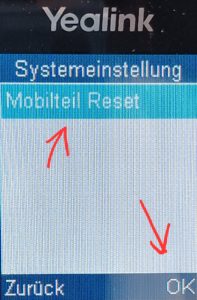 W53H Mobilteil Reset