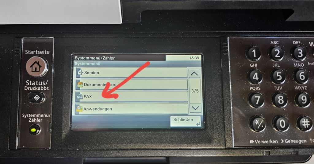 Fax auswählen Kyocera 5526