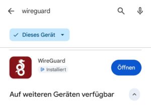 Wireguard APP für Android