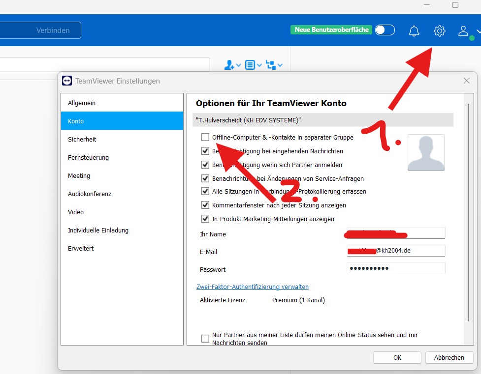 Teamviewer Offline Computer in Gruppen anzeigen