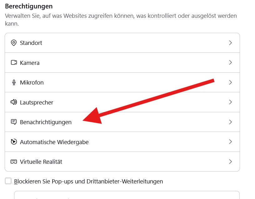 Firefox Berechtigungen